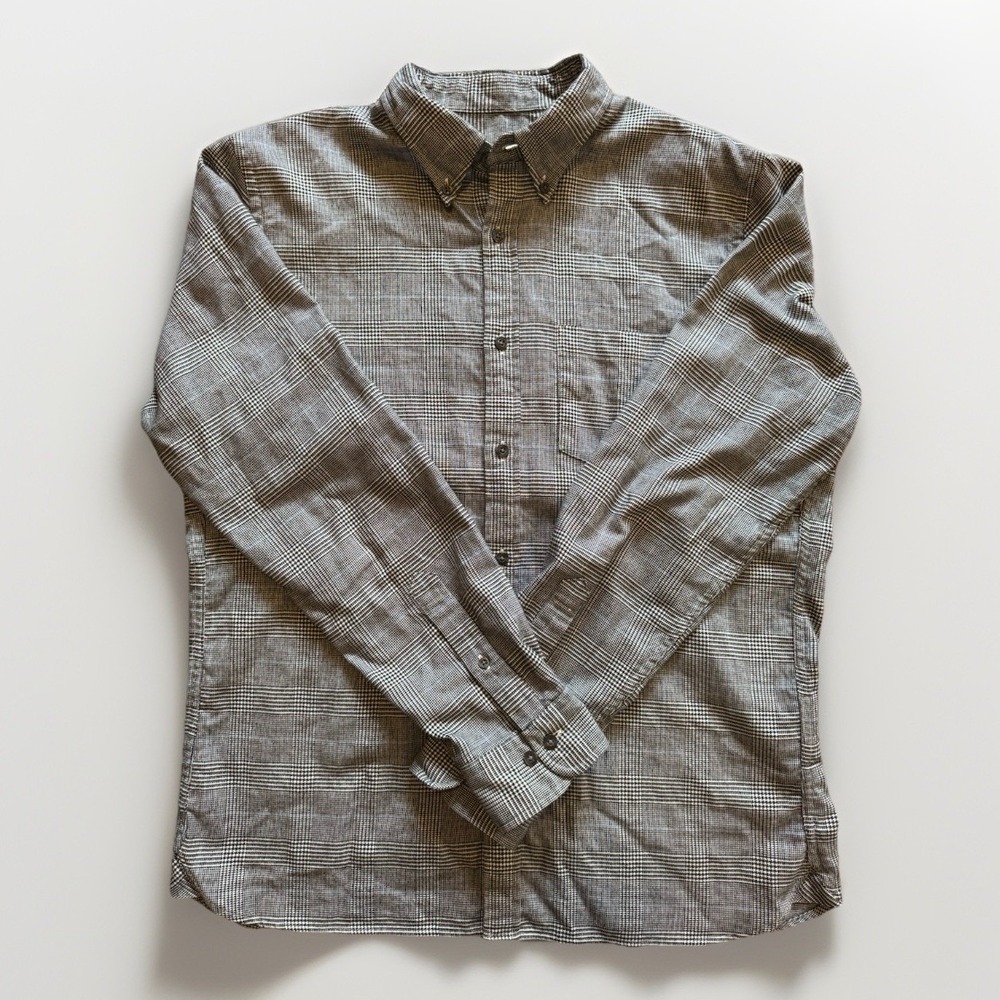 Brooks Brothers Red Fleece Plaid Button Up Shirt Men's L Cotton